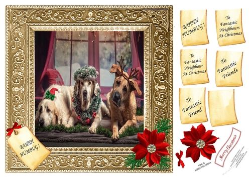 BAH HUMBUG CHRISTMAS DOGS