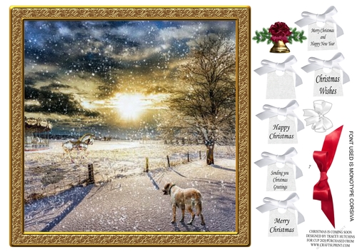 CHRISTMAS IS COMING SOON SNOW SCENE RETRIEVER
