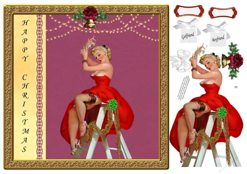 CHRISTMAS IS COMING SOON VINTAGE LADY