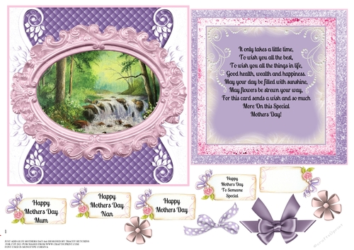 JUST ADD GLUE CONCEPT CARD MOTHERS DAY 1