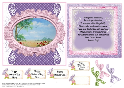 JUST ADD GLUE CONCEPT CARD MOTHERS DAY 2