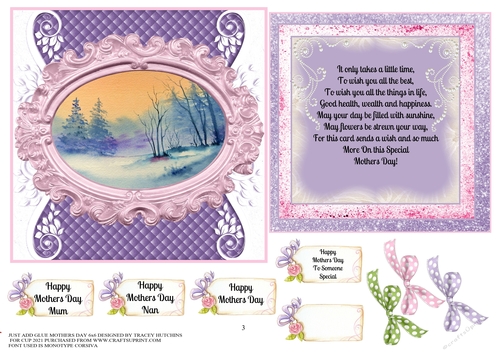 JUST ADD GLUE CONCEPT CARD MOTHERS DAY 3
