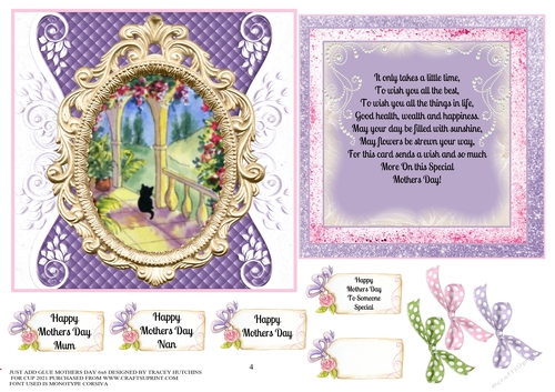 JUST ADD GLUE CONCEPT CARD MOTHERS DAY 4
