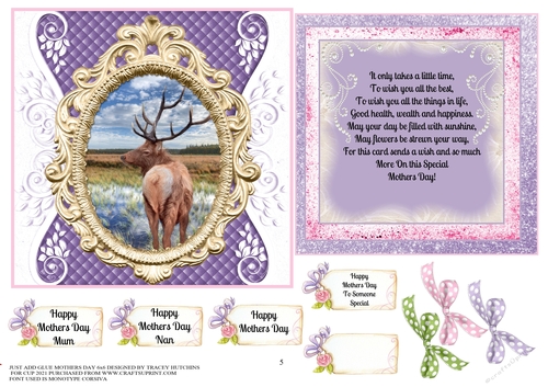 JUST ADD GLUE CONCEPT CARD MOTHERS DAY 5