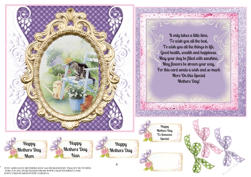 JUST ADD GLUE CONCEPT CARD MOTHERS DAY 6