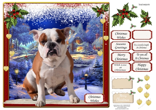 BRITISH BULLDOG CHRISTMAS MULTI SENTIMENT