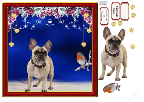 CHRISTMAS CUTIE 5 FRENCH BULL DOG
