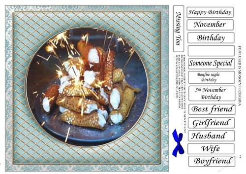BONFIRE NIGHT BIRTHDAY 5th NOVEMBER 2