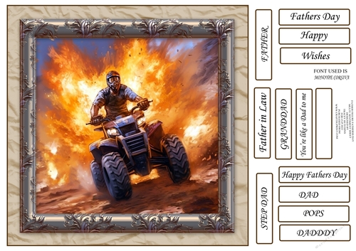 FATHER FIGURE FATHERS DAY QUAD BIKE
