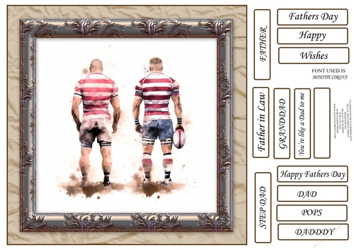 FATHER FIGURE FATHERS DAY RUGBY