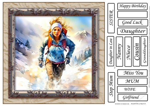 FEMALE RELATIVE WALKING IN SNOW 2