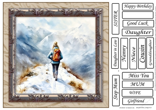 FEMALE RELATIVE WALKING IN SNOW 3