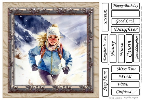 FEMALE RELATIVE WALKING IN SNOW 5