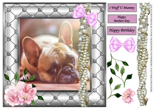 FRENCH BULL DOG LOVE 2 BIRTHDAY / MOTHERS DAY