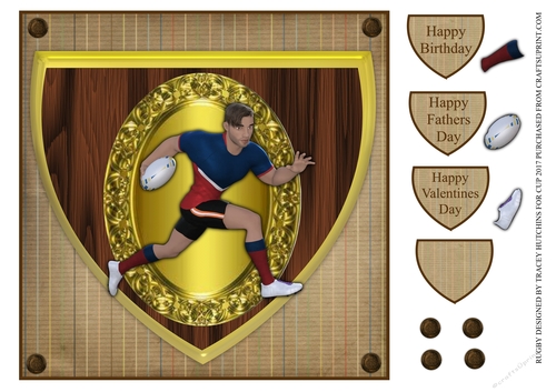 RUGBY VALENTINES BIRTHDAY FATHERS DAY