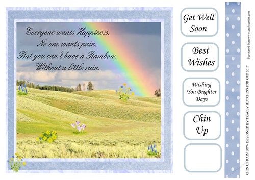 CHIN UP GET WELL RAINBOW