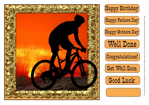 CYCLING SUNSET - UNISEX - VARIOUS SENTIMENTS