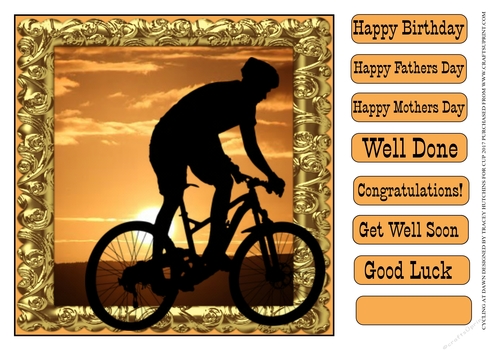 CYCLING AT DAWN - UNISEX - VARIOUS SENTIMENTS