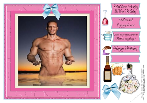 BIRTHDAY HUNK 3 UNISEX CHOICE OF ELEMENTS