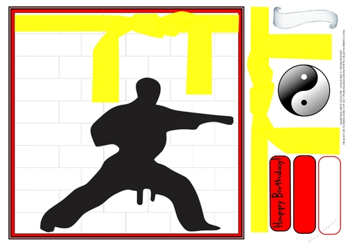 MARTIAL ARTS BIRTHDAY YELLOW BELT
