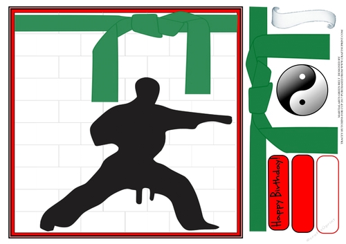 MARTIAL ARTS BIRTHDAY GREEN BELT
