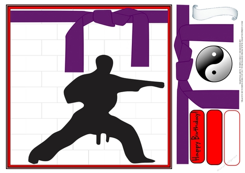 MARTIAL ARTS BIRTHDAY PURPLE BELT