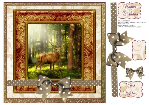 STAG IN FOREST BIRTHDAY - BEST WISHES