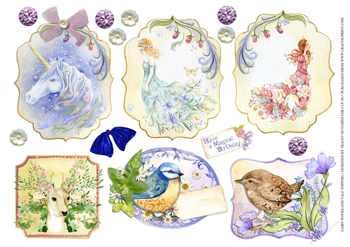 FANTASY WOODLAND/FAIRY TALE TOPPERS & BOWS,CANDY RIBBON ETC 1