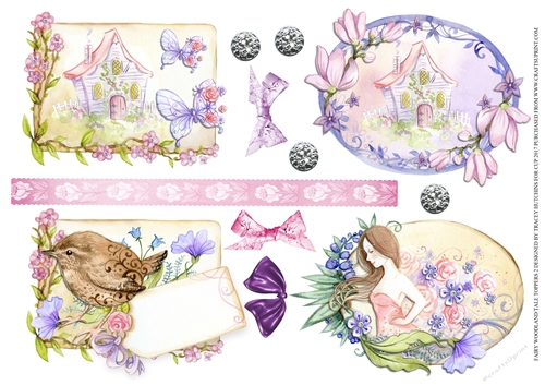 FANTASY WOODLAND/FAIRY TALE TOPPERS & BOWS,CANDY RIBBON ETC 2