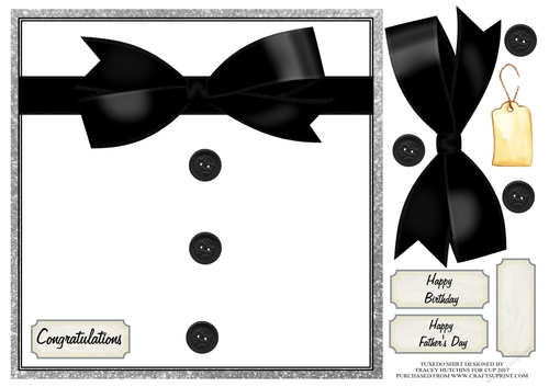 TUXEDO SHIRT MULTI USE CARD FRONT