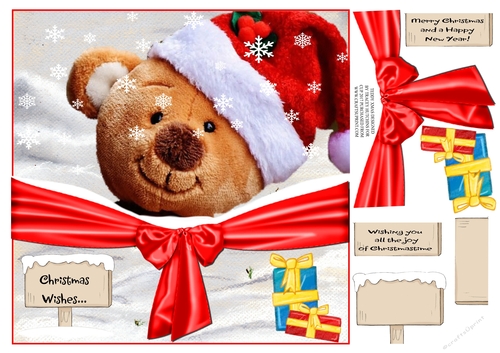 TEDDY XMAS VARIOUS SENTIMENTS