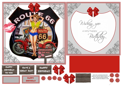 ROUTE 66 BIRTHDAY 6X6 CONCEPT SHEET