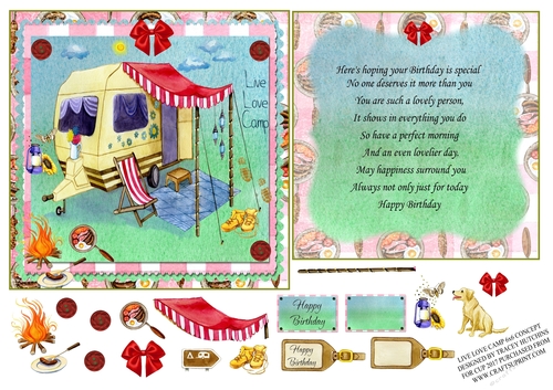 CARAVAN BIRTHDAY/ANY 6x6 CONCEPT SHEET INC INSERT- LOVE LIVE CAMP