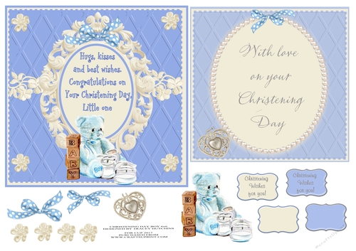 CHRISTENING BOY FAB SENTIMENT/VERSE 6x6 CONCEPT SHEET