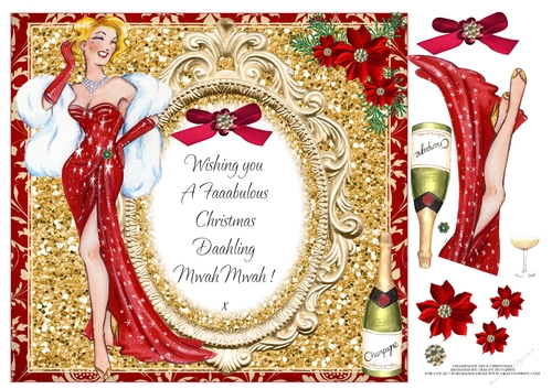 CHAMPAGNE DIVA CHRISTMAS MWAH MWAH