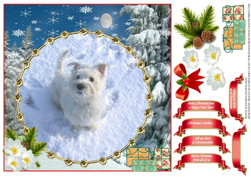 WESTIE WATCHING SNOWFLAKES MULTI SENTIMENT UNISEX CHRISTMAS