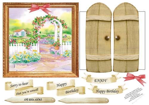 INSIDE THE GARDEN GATES UNISEX MULTI USE GET WELL BIRTHDAY ETC 6x6