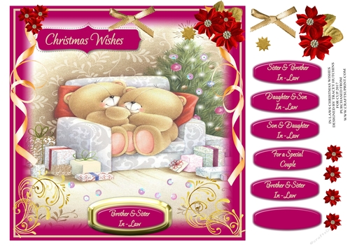 IN LAWS & SPECIAL COUPLE CHRISTMAS WISHES MULTIPLE SENTIMENTS