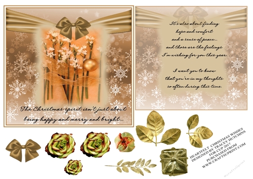 HEARTFELT CHRISTMAS WISHES BEAUTIFUL VERSES CONCEPT 6X6 CARD