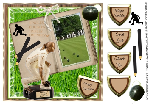 BOWLING MASTER BOWLER (FEMALE) BIRTHDAY GOOD LUCK THANK YOU