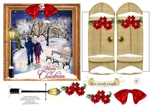 6x6 THROUGH GARDEN GATES CHRISTMAS WALK COUPLE  