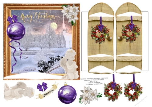 6x6 THROUGH GARDEN GATES BLESSINGS CHRISTMAS