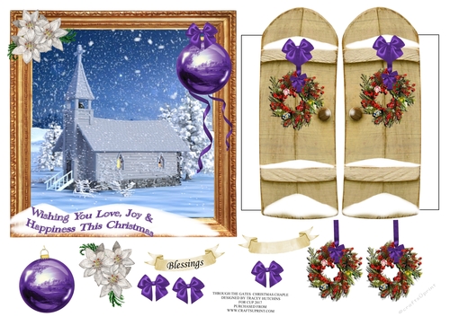 6x6 THROUGH GARDEN GATES CHRISTMAS CHAPEL
