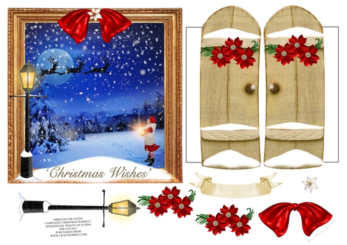 6x6 THROUGH GARDEN GATES LAMPLIGHT CHRISTMAS 