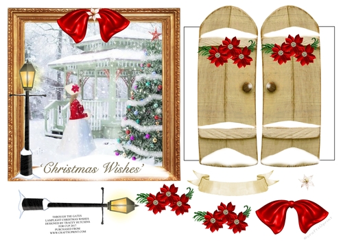 6x6 THROUGH GARDEN GATES LAMPLIGHT CHRISTMAS 2