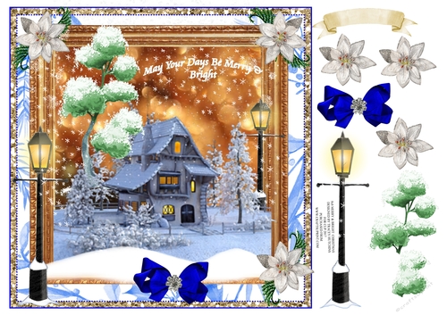8x8 CHRISTMAS MERRY & BRIGHT
