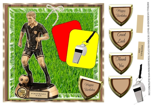 FOOTBALL FAN BIRTHDAY GOOD LUCK THANK YOU