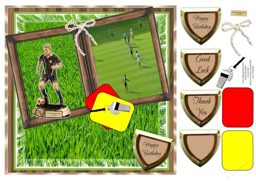 FOOTBALL FAN 2 BIRTHDAY GOOD LUCK THANK YOU