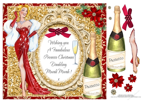 PROSECCO DIVA 1 CHRISTMAS MWAH MWAH