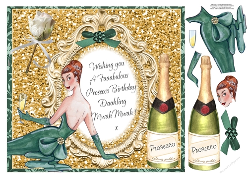 PROSECCO DIVA 2 BIRTHDAY MWAH MWAH